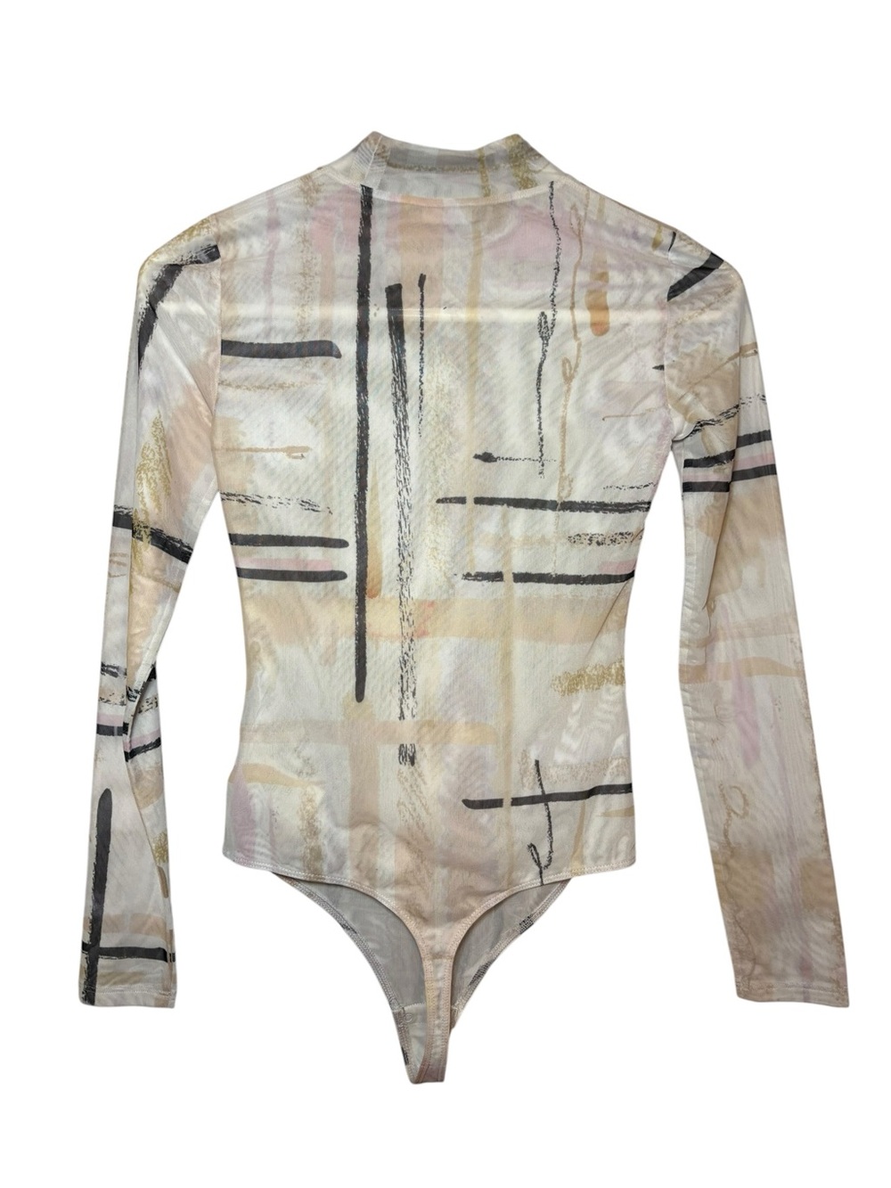 Aritzia Babaton Parlay Bodysuit Long Sleeve- Cream, Black, Pink Size XS - Picture 5 of 11